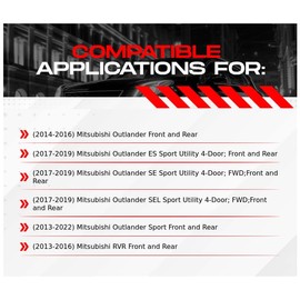 R1 Concepts Front and Rear Brakes and Rotors| Hardware Included| Front and Rear Ceramic Brake Pads and Rotors Kit| Fits 2014-2019 Mitsubishi Outlander; 2013 Mitsubishi Outlander