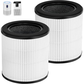B-D02L Replacement Filter,Compatible with MOOKA B-D02L/M05 Air Purifier,Also fits VEWIOR B-D02U&KOIOS B-D02L Air Purifier,H13 True Filter for MOOKA Air Purifier Replacement Filter B-D02L 2-Pack