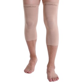 Doc Miller Knee Braces, 1 Pair Compression knee Sleeves Support for Running, Hiking, Arthritis, ACL, Meniscus Tear, Sports Men and Women (Beige, Medium)