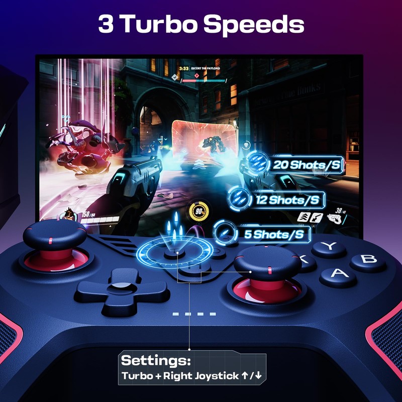 RivalPlay Controller for PC with 2-Button Mapping Wired Gamepad Compatible