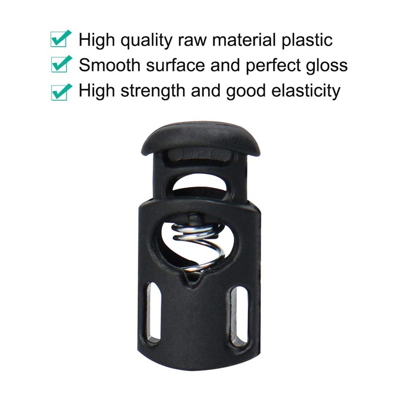 sourcing map Plastic Cord Toggle Clasp Stopper Rope End for