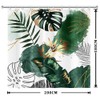 Uiiooazy Shower Curtain, Boho Style, Shower Curtain, Green Gold Palm