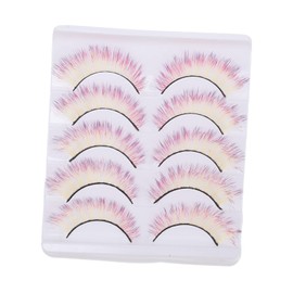 FOMIYES 5 Pack Graduated False Lashes 3d Faux Eyelashes for Women Natural Look Full Length for Party Photo