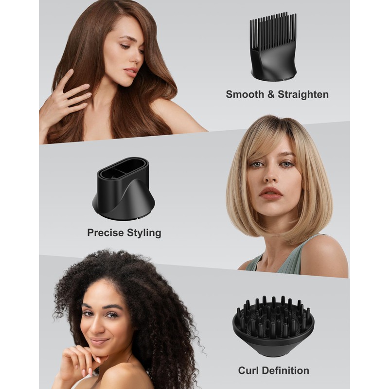 Hair Dryer Blow Dryer with Diffuser, Plasma Ion Hairdryer with