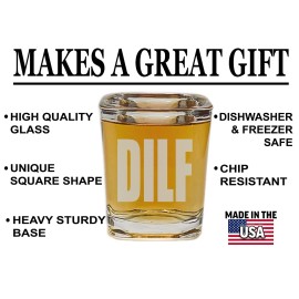 Rogue River Tactical Square Funny DILF Shot Glass Gift For Him Husband Dad Fa...
