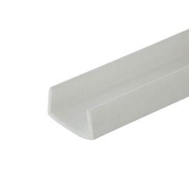 Outwater Plastics White 3/4'' Styrene Plastic U-Channel/C-Channel 48 Inch Lengths (Pack of 3)
