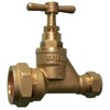 25mm MDPE to 15mm Copper Brass Stopcock