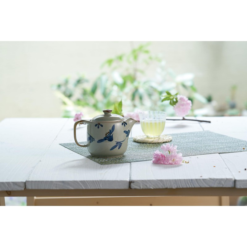 Banko Ware 18989 Kai Zen Pot with Net Teapot, Ranman,