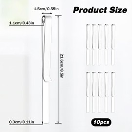 10 Pcs Music Stand Clips, Clear Acrylic Music Book Stand Page Holder Clip Piano Book Holder Clips for Wind for Musician Composer Pianist Outdoor Gig Rehearsal Easy Reading