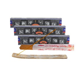 Satya Super Hit Incense Sticks, Satya sai Baba Insenses 15gmx3 (45 gm) Pack with Raajsee Incense Holder Bundle, Satya Nag Champa Natural Incense