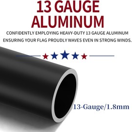 IIOPE 30FT Heavy Duty Flag Pole for Outside House – 13-Gauge Extra-Thick Aluminum Flagpole, Complete Set with USA Flag & All Hardware to Fly Two Flags – Great for Patriotic Displays & Gift Giving