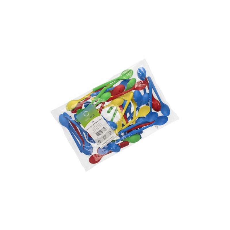 VEPATIM 50 Reusable Ice Cream Spoons Dishwasher Safe Extra Stable