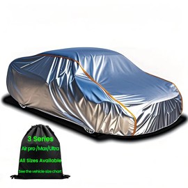 AnITAnT ANITANT Snow Waterproof Small Car Cover Heavy Duty Sport Car Covers for Automobiles All Weather Durability Scratch Free Cotton Full Exterior Cover Fit Coupe 163" to 178"