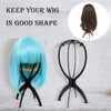 3 Pack Wig Stands, Hat Display stand，Plastic Folding Wig Holder,Portable