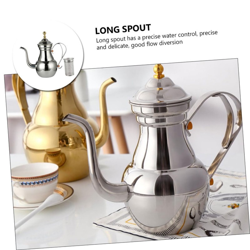 MAGICLULU Stainless Steel Pot Filter Tea Kettle Court Pot Multi-Function