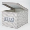 mDesign Fabric Basket with Lid - The Ideal Fabric Storage