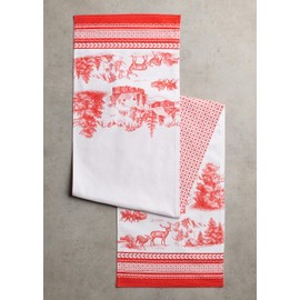Maison d' Hermine Winter Joui 100% Cotton Table Runner for Party | Dinner | Holidays | Kitchen | Thanksgiving/Christmas (Double Layer,14.5"x108")