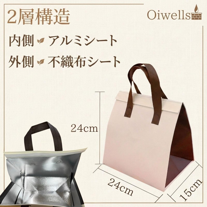 Oiwells Aluminum Insulated Bag, Commercial Use, Disposable Cooler Bag, Cooler