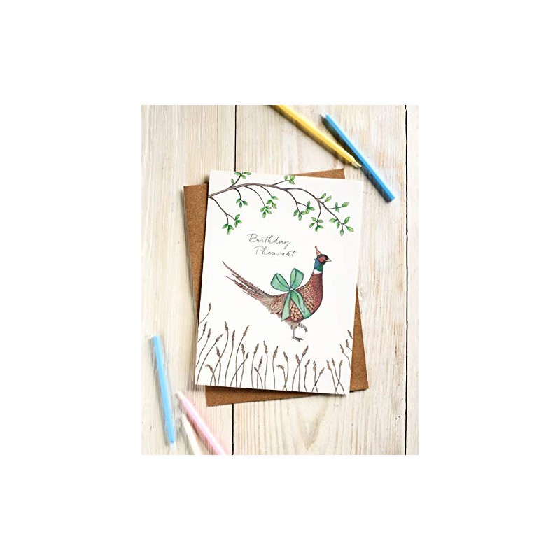 Lottie Murphy Pheasant Birthday Card - 'Birthday Pheasant' - Card