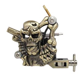 Professional Tattoo Machine Skull And Gun Design