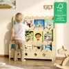 EXPERLAM Scalloped Bookshelf for Kids, 3-Tier Front Facing Book Display