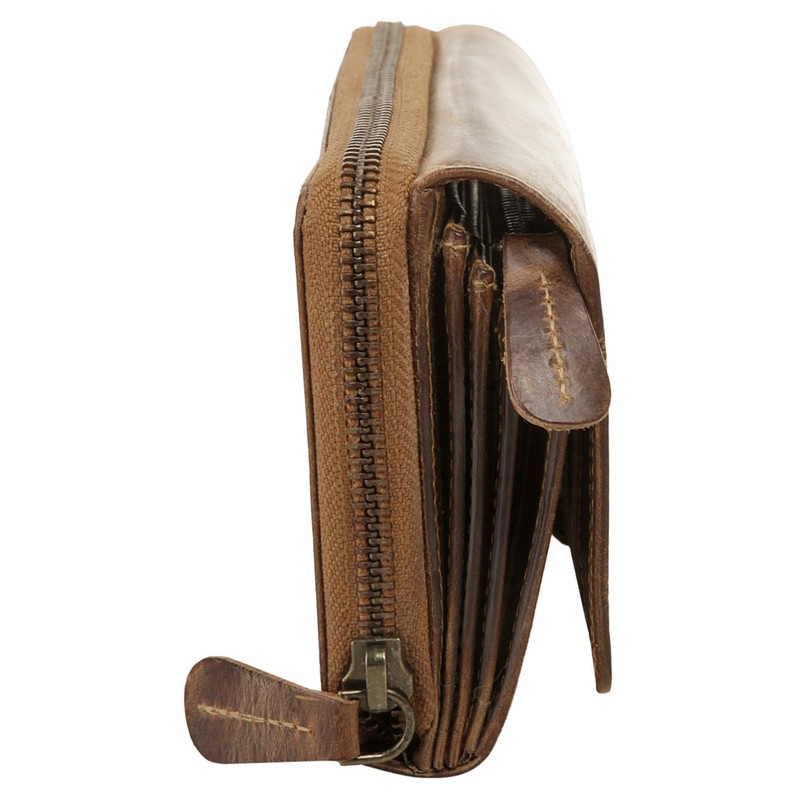 BAGAN Women's Wallet Genuine Leather Brown – 020797