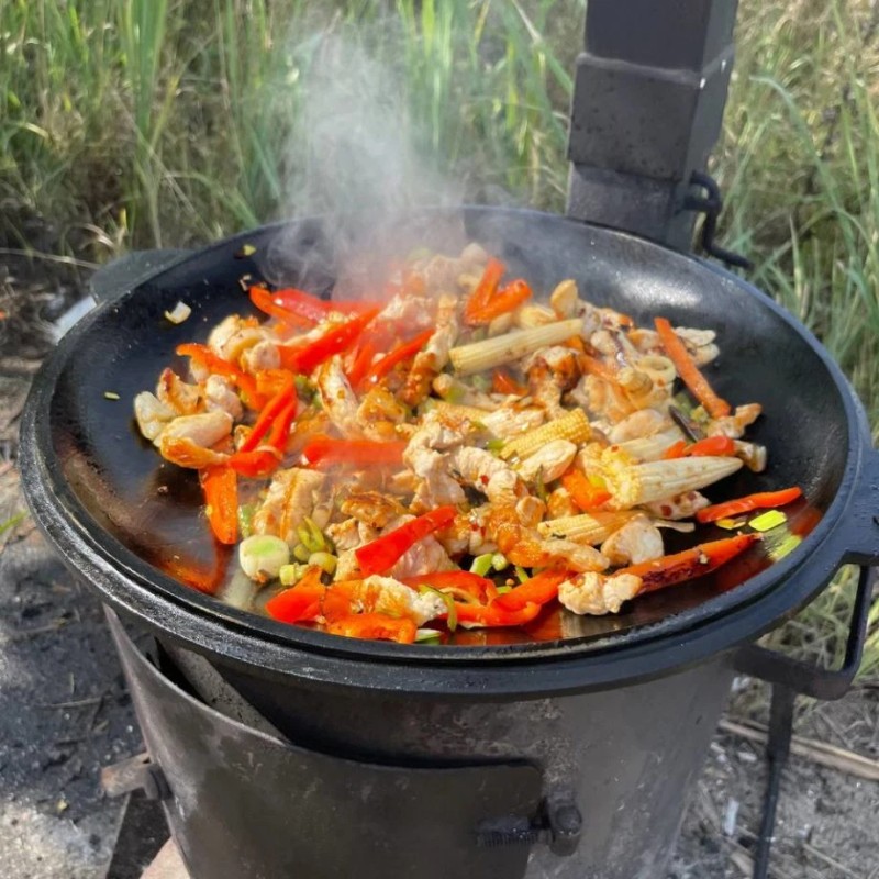 MangalGrills Traditional Cast Iron Uzbek Kazan Saj Discada Disk Campfire