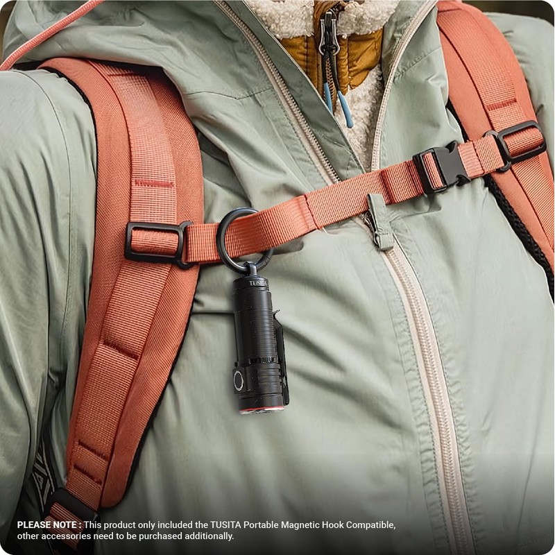 TUSITA Portable Magnetic Hook Compatible with Olight Nebo Torches