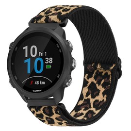 Strap for Garmin Forerunner 245/645 /55, 20mm Elastic Loop Stretchy Nylon Starp for Vivoactive 3/5 Music/Venu 2 Plus/Venu sq 2