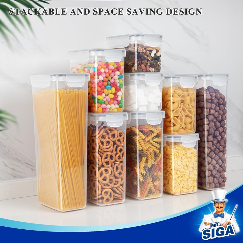 MR.SIGA 12 Pack Airtight Food Storage Container Set, BPA Free