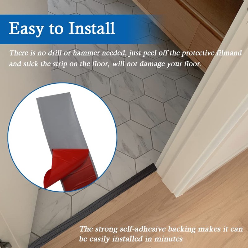 Floor Transition Strip Self Adhesive Floor Cover Strips Laminate 2"