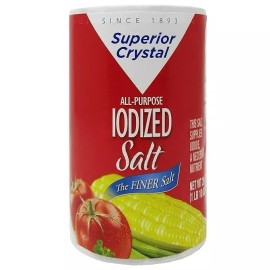 Superior Salt Superior Crystal The Finer Iodized Salt, Each 26oz (1 pack)