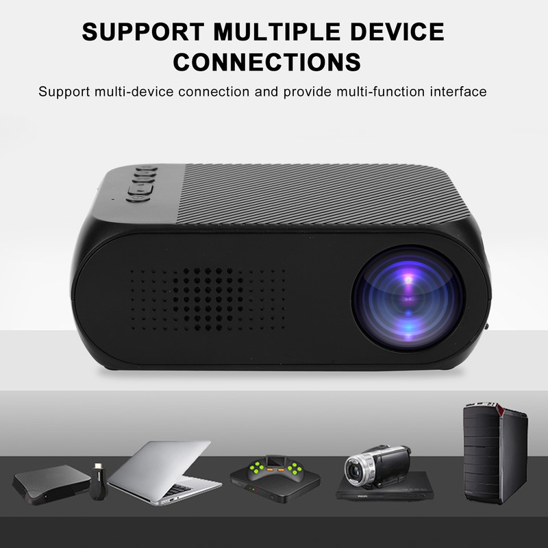 Mini Projector Black Micro 1080P HDMI Multi Function Home Theater