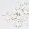 Supvox 50pcs White Snowflake Buttons Assorted Holiday Collection Snowflake Buttons