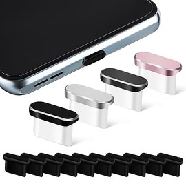 Totority 14 Piezas Tapones Antipolvo USB C, Protector de Puerto de Carga Tipo C de Aluminio y Silicona, Ajuste Preciso contra Pelusa y Humedad, Compatible con Smartphones, Tablets y Dispositivos USB-C