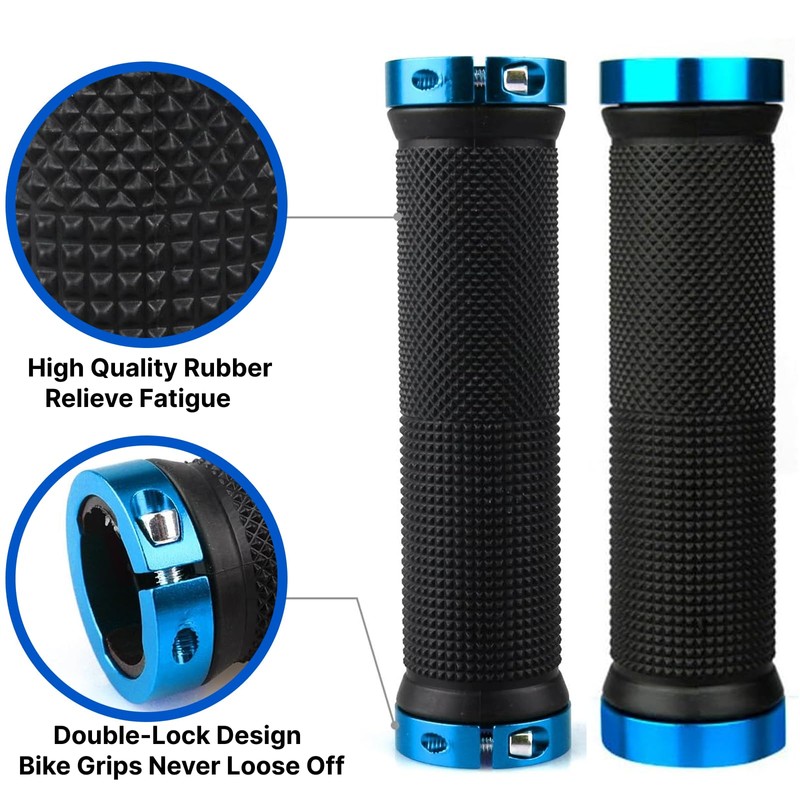 Bike Handlebar Grips, Bicycle Grips Non-Slip Rubber Handlebar Grips, Bicycle