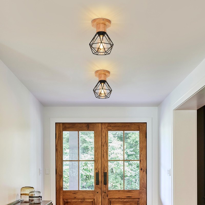 DELIPOP Ceiling Light Retro, Vintage Ceiling Light Industrial E27, Lamp