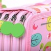 Large Pencil Case Cartoon Pink 4 Tiers 72 Holes Impact