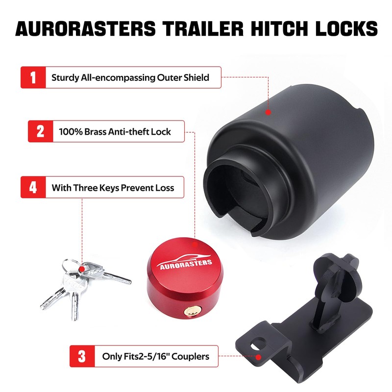 2025 Upgraded Trailer Lock fits 2 5/16 Couplers,Heavy Duty Trailer