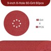 9 inch Sanding Discs 60 Grit 8 Holes Hook and