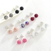 HUGE TOMATO 8MM Crystal Ball Stud Earrings Zircon Ball Stud