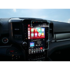 SHAOHAO für Dodge RAM 1500 2500 3500 2019-2023 Auto Navigation Displayschutzfolie 12 Zoll GPS Transparent Schutzfolie, Kratzfest 9H Anti-Fingerprint Gehärtete glas Schutzfolie gehärtetem