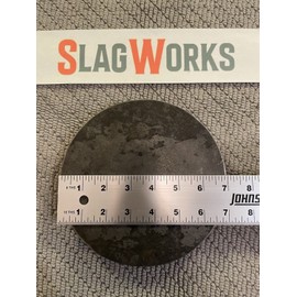 SlagWorks 7 inch disc 1 inch thick steel plate 1”x7” disc A36 Hot Roll Flat