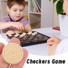 24Pcs Draughts Pieces Stackable Classic Backgammon Chess Wooden Checker Drafts