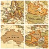 Exerz 14 cm Antique Globe Spanish Map - Metal Base