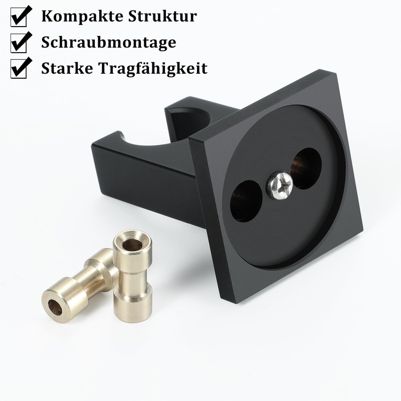 WRKMH Hand Shower Holder Black Brass Shower Head Holder Wall