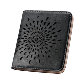 APHISON Womens Wallet, Slim Small Wallet for Women Men RFID Wallet Women Sunflower Leather ID Credit Card Holder whit Zipper Coin Pocket Bifold Compact Wallet