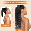 Yacurcur Water Wave Drawstring Ponytail Brazilian Remy Human Hair Ponytail
