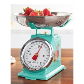 The Pioneer Women Sweet Rose Mini Analog Scale Silver Teal & Multicolor Metal