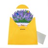 Fassory 3D Pop up Flower Card, Handmade Lavender Bouquet Birthday